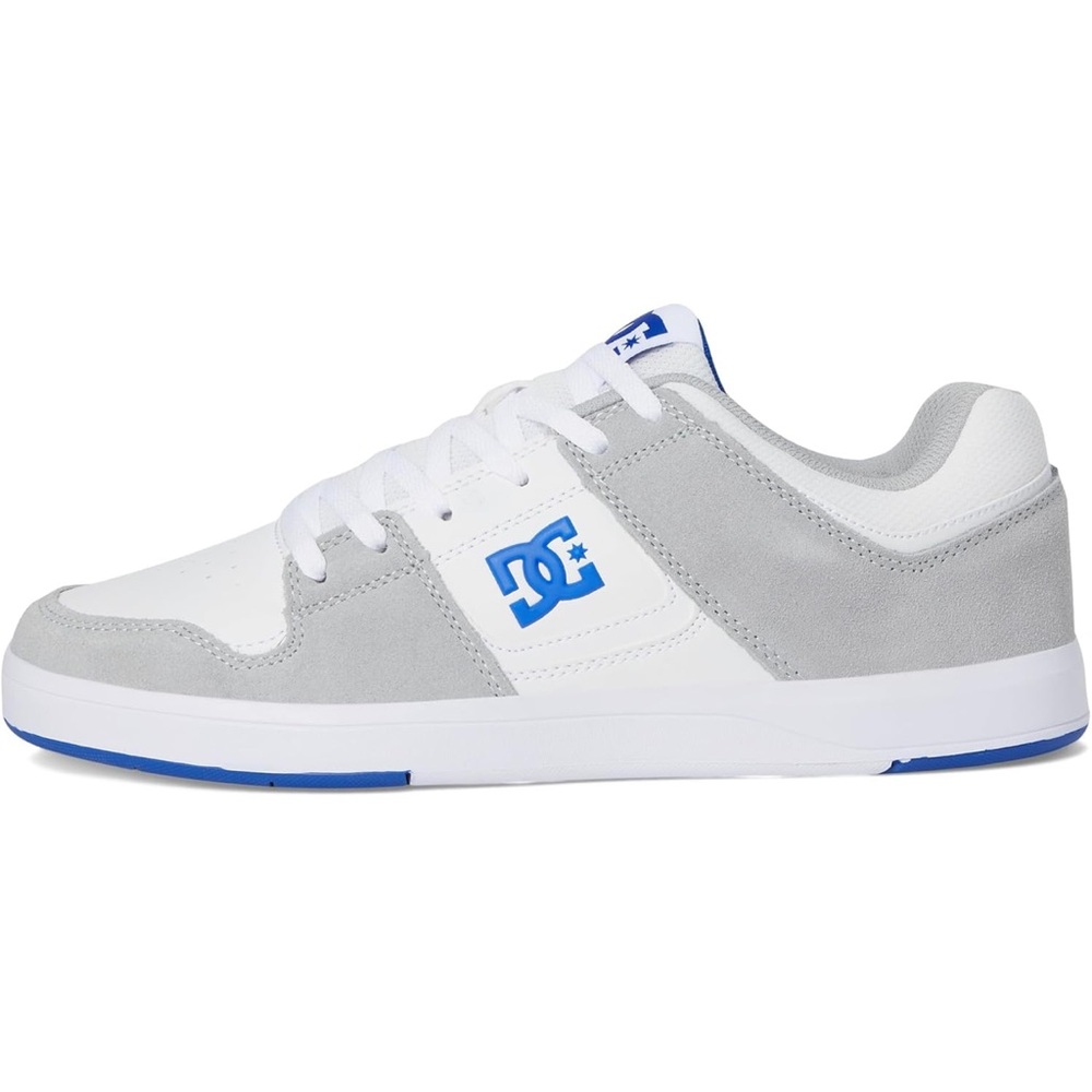 DC Men's Cure Casual Low Top Skate Shoes Sneakers, White/Grey/Blue, 13 - Picture 4 of 7
